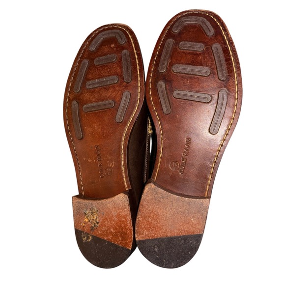 Cole Haan Mens 9.5M Pre-Owned Brown Leather Buckle Loafer Dress Shoes Slip-On - Picture 10 of 15